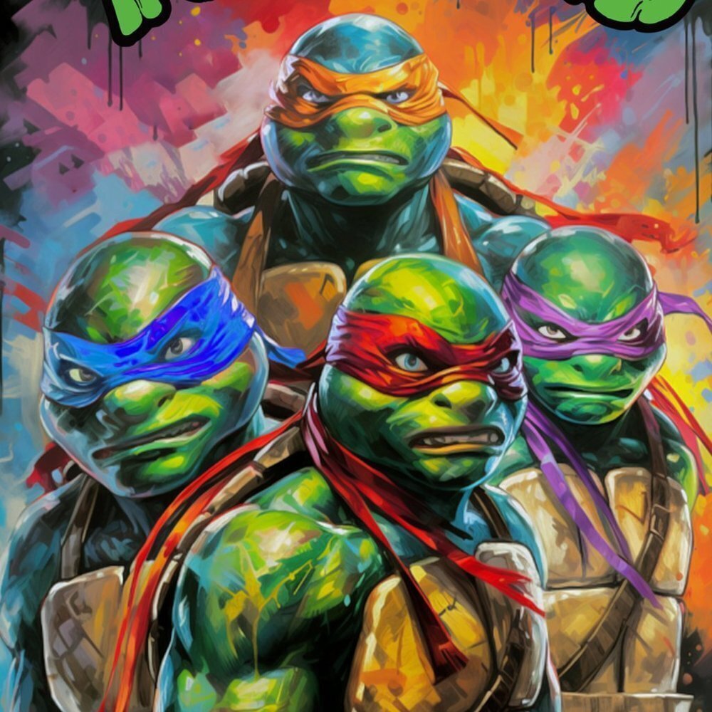 16x20 TMNT Teenage Mutant Ninja Turtles Wall Art‎ Watercolor Oil Painting Poster - Picture 3 of 7